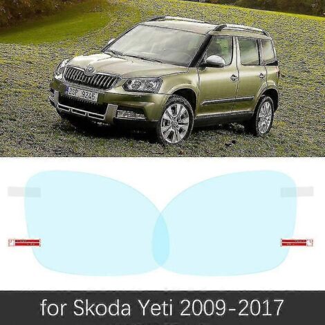 Film de protection pour rétroviseur intérieur Skoda Yeti 5l (2009-2017) - Anti-buée et imperméable - Accessoires compatibles avec les modèles 2010, 2014 et 2015.