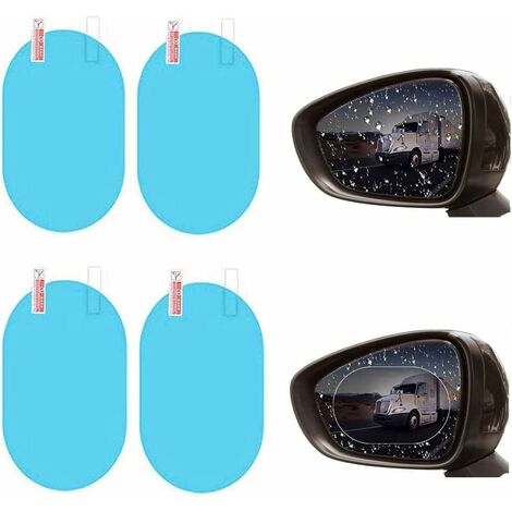  Film de rétroviseur extérieur, film protecteur anti-pluie anti-buée  pour autocollant 100x145mm ovale bleu