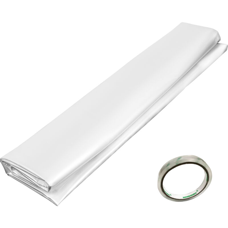 Mophorn - Film de serre 8x25FT, polyéthylène de 6 mil d'épaisseur, plastique transparent résistant aux uv, résistance supérieure pour le réchauffement