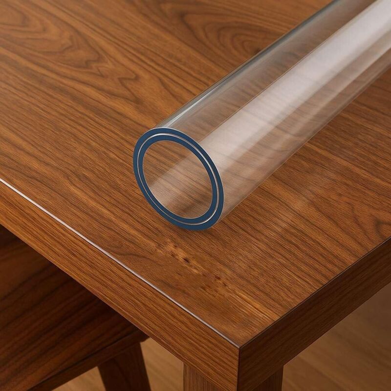 Film de Table Transparent 0.8mm Polyvinylchloride Imperméable et Lavable Taille Souhaitée Film de Protection de Table Anti-Graisse (120cm X 80cm)