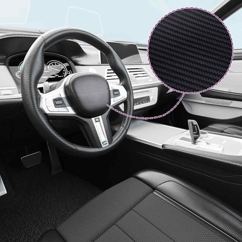 Vidaxl - Films 3D de voiture 2 pcs Noir 100x150 cm+50x150 cm Black