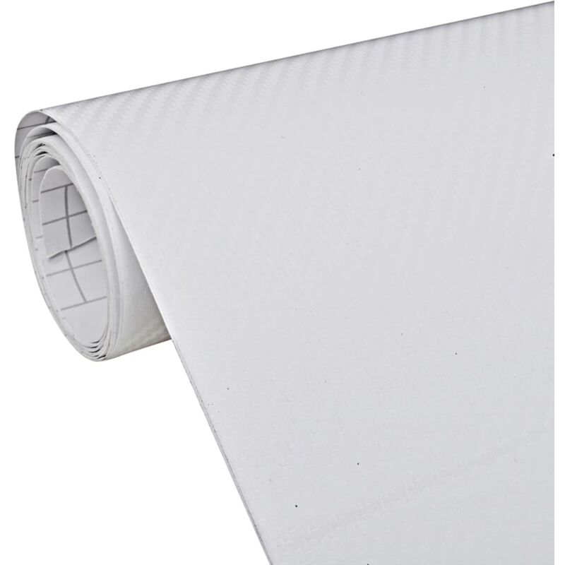 Vidaxl - Film 3D de voiture Blanc 100x150 cm