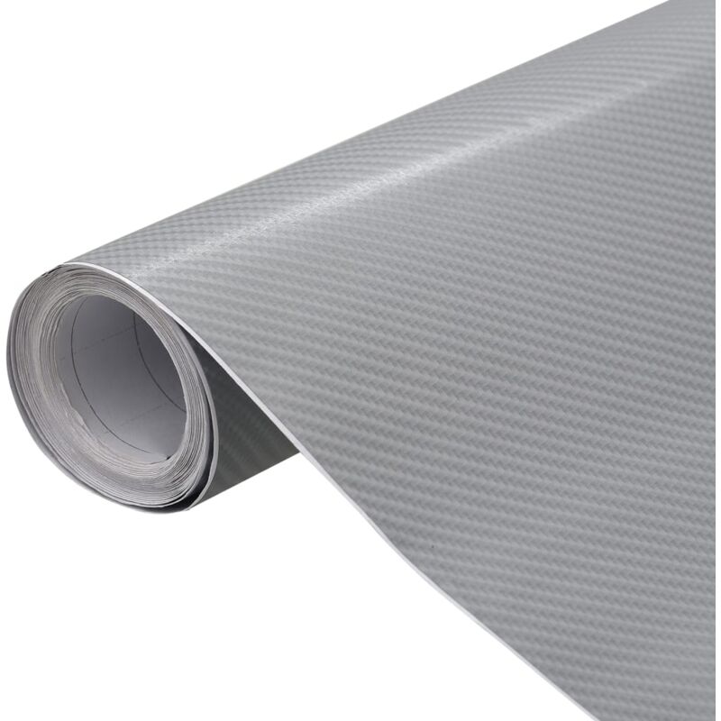vidaXL Autofolien 2 Stk. 4D Silber 100x150 cm