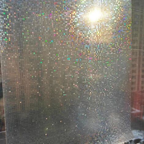 Film décoratif anti-UV 30x200 cm – Effet arc-en-ciel – Film électrostatique occultant pour fenêtres – Installation facile sans colle