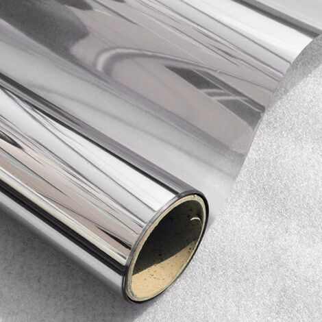 Film électrostatique  - Effet miroir Argent 45x200cm