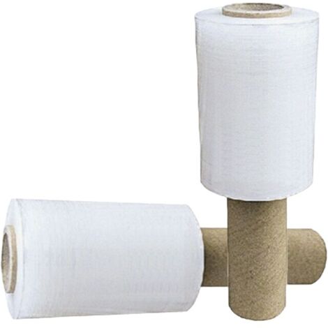 Film estensibile in rotoli bobine H10 cm con manico manuale pellicola protezione - confezione 5 rotoli - Pezzi: 1