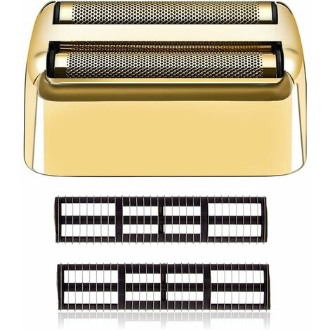 Film et cutter de rechange compatibles avec le rasoir sans fil BaBylissPRO Barberology FXFS2 (FOILFX02) (doré)