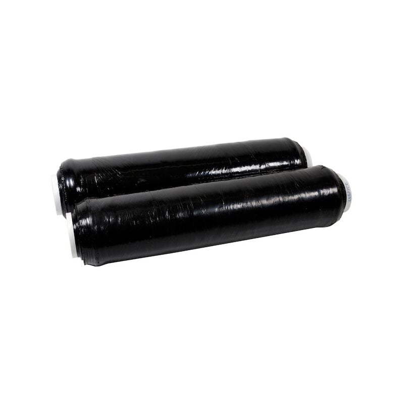 Film étirable - Coloris : noir - Longueur : 600 m - Largeur : 390 mm - Épaisseur : 9 µm - CENPAC