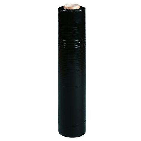 Film étirable manuel - Avec mandrin - 23 µ - Cast -  45 cm x 300 m - Noir - Lot de 6 - Maxiburo