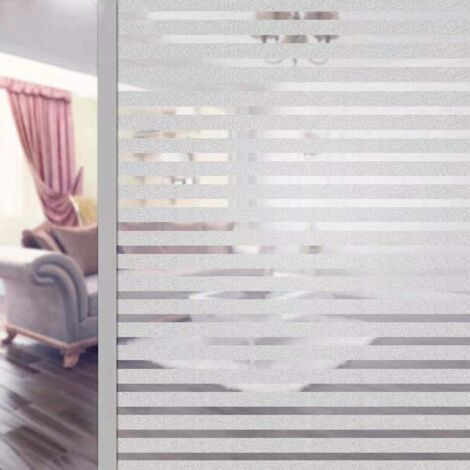 Film Fenetre Anti Regard Electrostatique Film pour Vitre Occultant Non-Adhésif Anti UV Protége Intimité pour Bureau Maison Salle de Bain Chambre Cuisine (Blanc, 60400CM)