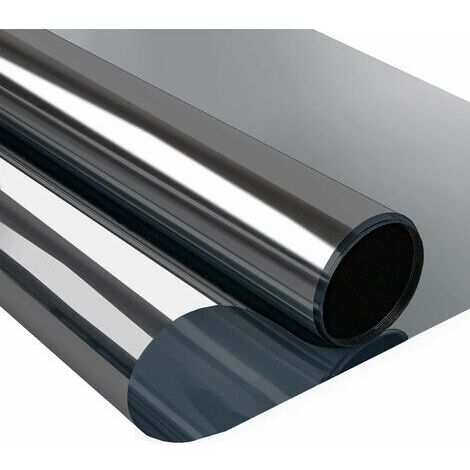 Film fenetre Anti Regard Film Miroir Fenêtre sans Tain Anti Chaleur Anti UV Protection de la Vie Privée pour Fenêtre Bureau Maison Magasin 45×200CM Noir