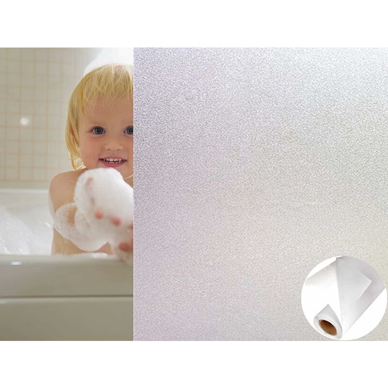 Film Fenetre Anti Regard Film Occultant Fenêtre Film Dépoli Vitre Fenêtre Film Electrostatique Opaque pour Vitre Brise Vue Fenetre Maison Salle de