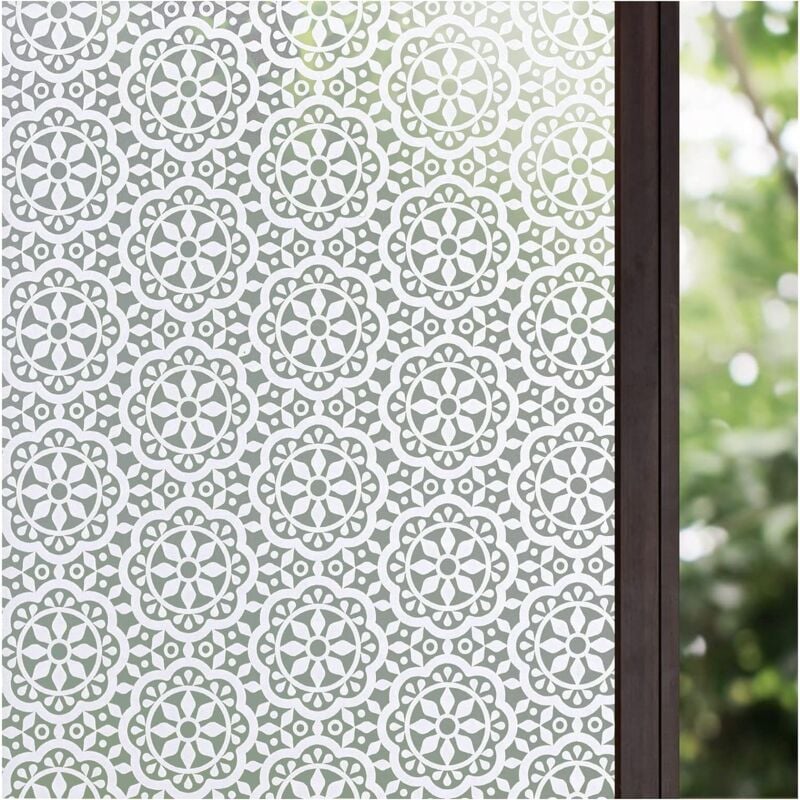 Film Fenetre Anti Regard Occultant, Film pour Vitre a Motif, Givré Décoratif, 44.5x200cm