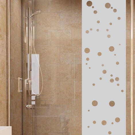 Film Fenêtre Anti Regard Occultant - PETITES BULLES - Stickers Autocollant Brise-Vue pour Vitre & Porte de Douche - 200X55cm