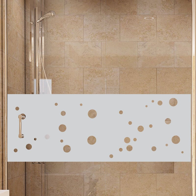 Film Fenêtre Anti Regard Occultant - petites bulles - Stickers Autocollant Brise-Vue pour Vitre & Porte de Douche - 200X55cm