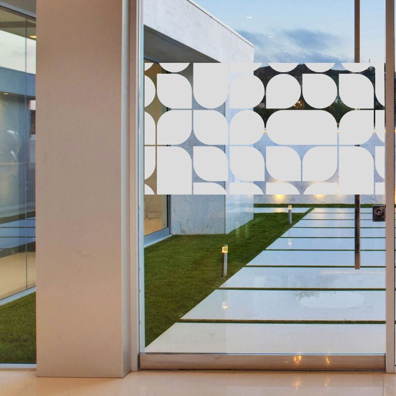 NC - Film Fenêtre Anti Regard Occultant - vitre design - Stickers Autocollant Brise-Vue pour Vitre & Porte de Douche - 55x100cm