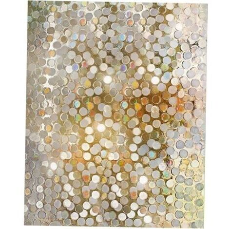 Film Fenêtre Intimité PVC Motif Points Colorés Film Statique sans Adhésif Protection UV Occultant pour Porte Et Vitre Décor Maison Facile à Poser sans Trace