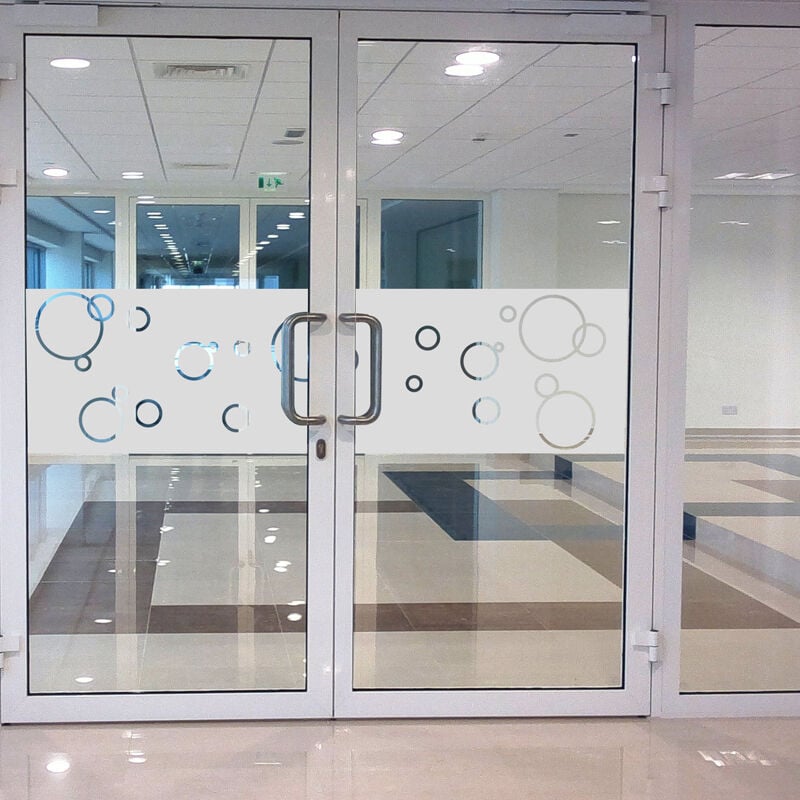 Film Fenêtre Anti Regard Occultant - bulles de savon - Stickers Autocollant Brise-Vue pour Vitre & Porte de Douche - 55x200cm