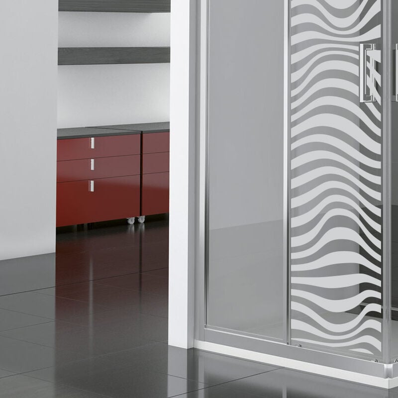 NC - Film Fenêtre Anti Regard Occultant - illusion optique 1 - Stickers Autocollant Brise-Vue pour Vitre & Porte de Douche - 55x185cm