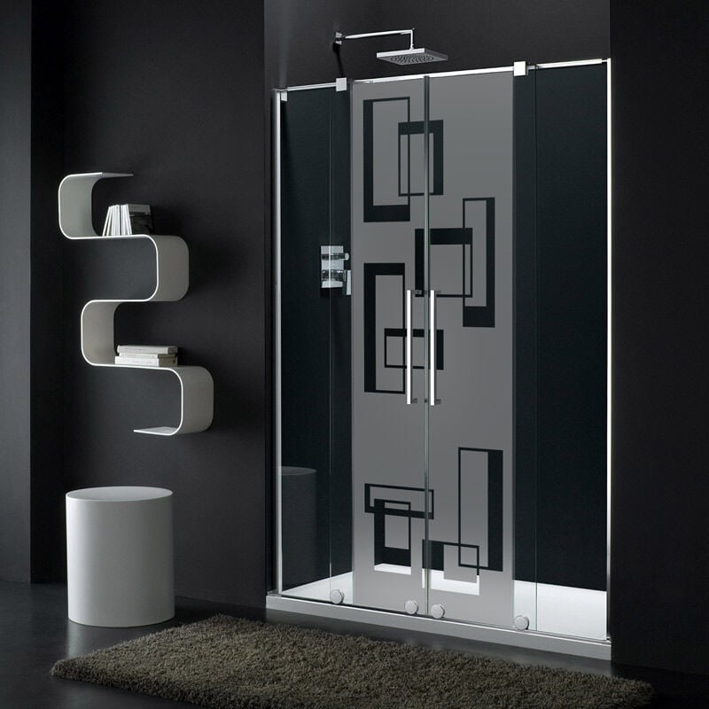 Film Fenêtre Anti Regard Occultant - l'art abstrait - Stickers Autocollant Brise-Vue pour Vitre & Porte de Douche - 120x45cm