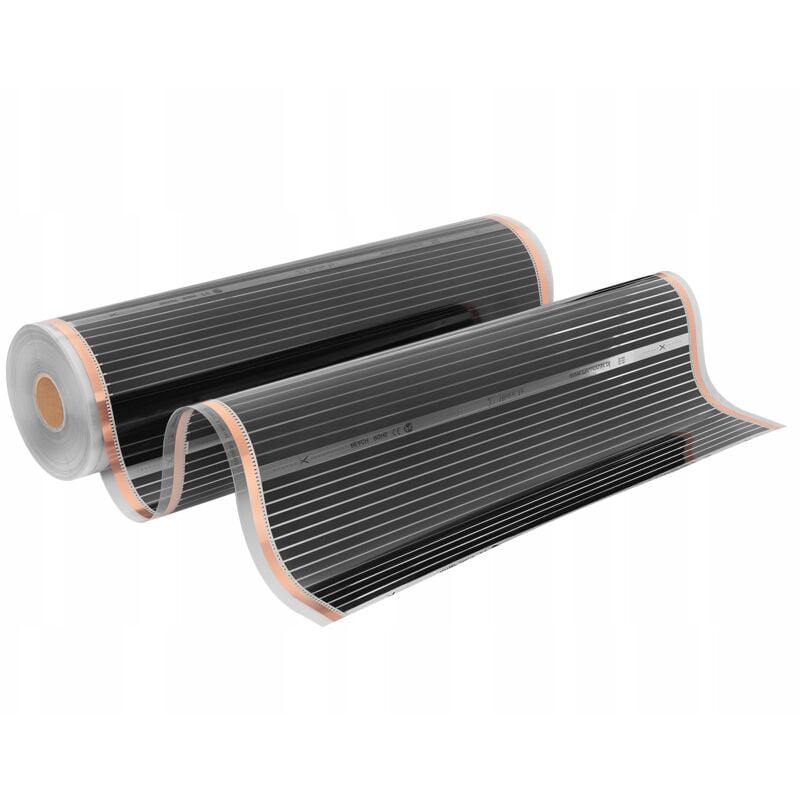 Film infrarouge Noir Argent 100cm 160W/m² 1 mètre