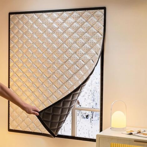 ANGEL CERDA Film isolant autocollant pour fenêtres, rideaux occultants, rideaux insonorisés (90 cm de large x 120 cm de haut)