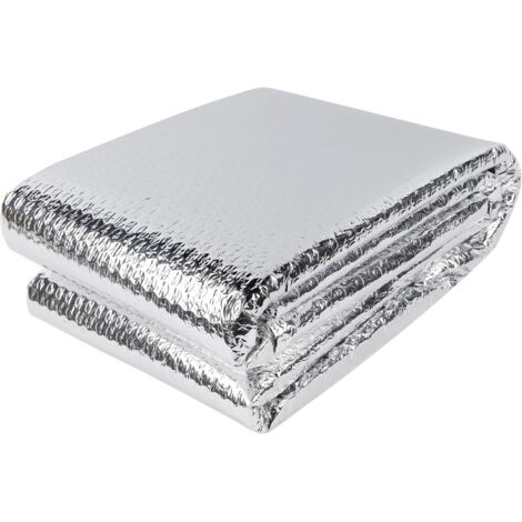 Film isolant réfléchissant à bulles, isolation en feuille d'aluminium double face, couverture de porte de garage résistante aux intempéries, convient aux fenêtres, camping-cars, sous-sols, hiver et ét