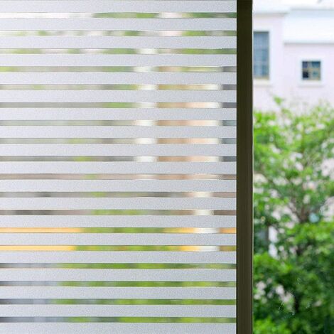 FANCY-FIX Film Statique pour Vitre Vitrage Autocollant Dépoli Fenêtre Protégé Intimité Anti-UV 45cm x 150cm Bureau Maison 