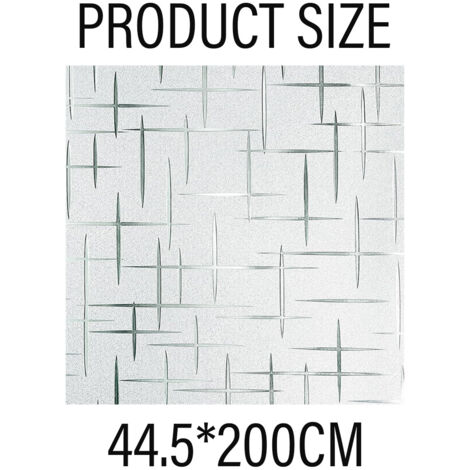 Film occultant pour fenêtres, fixation électrostatique - motif dépoli en croix - 44,5 x 200 cm
