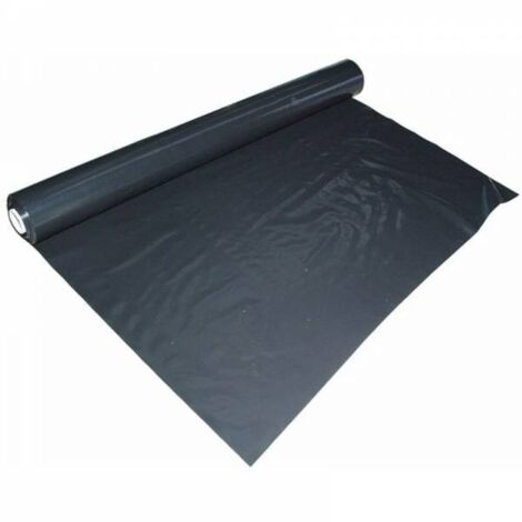 Film plastique d'étanchéité sous-dalle en polyéthylène noir Type 500, 6x25m, 300µm. HydroB