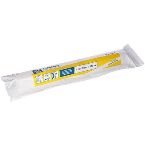 Film pour travaux de peinture en HDPE 2 x 50 mètres, pliée à 0,5 mètre, UE 1 pièce