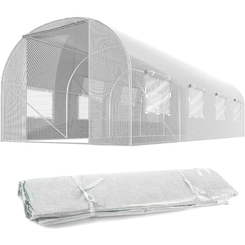 Film pour tunnel de jardin 2,5x4m (10m2) blanc Plonos