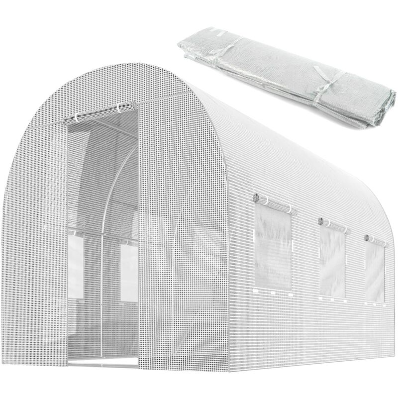 Film pour tunnel de jardin 2x3,5m (7m2) blanc Plonos