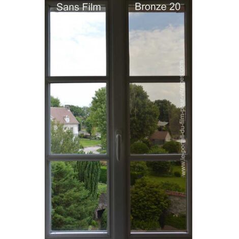 Film pour vitrages : Bronze 20 intérieur -10m x 1m52