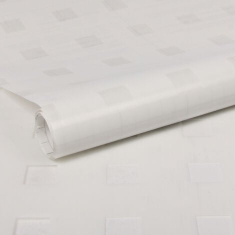 Film vitro-statique pour vitre Décoratif Carrés opaque 200 x 67,5cm Blanc