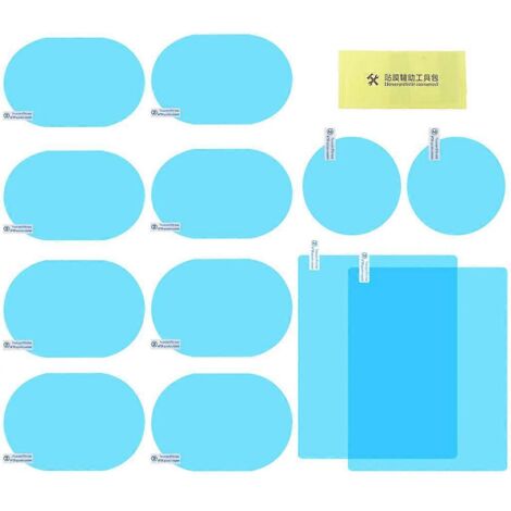 Film protecteur anti-pluie transparent et imperméable pour rétroviseur de voiture (12 pièces)