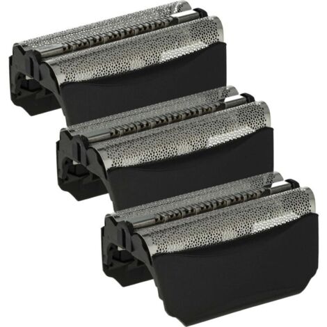 Film protecteur double x3 compatible Braun Séries 8, cadre inclus, noir-Produit compatible