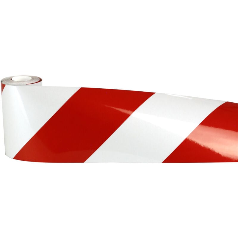 Film rétroréfléchissant 3m x 100mm hachuré diagonale Rouge/Blanc- 3340006