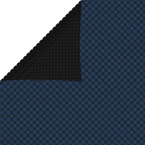 Film solaire de piscine flottant PE 488x244 cm Noir et bleu vidaXL