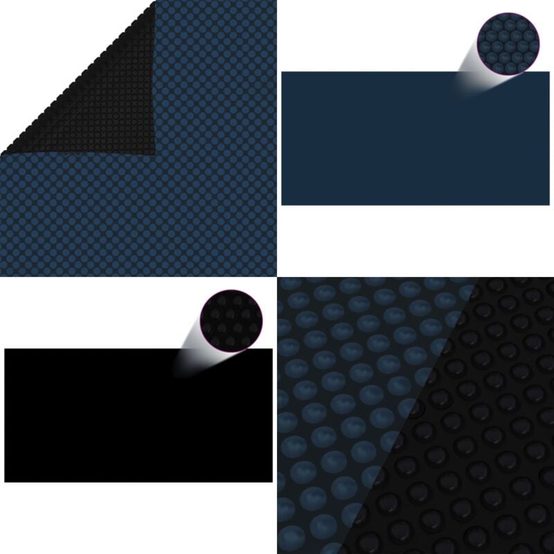 Vidaxl - Film solaire de piscine flottant pe 549x274 cm Noir et bleu - couverture de piscine - couvertures de piscine - Home & Living - Noir