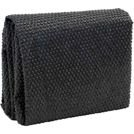 Film solaire de piscine flottant PE 600x300 cm Noir et bleu CFW12944