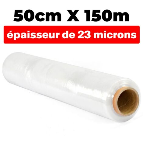 FILM STRETCH TRASPARENTE 50cmx150m e 23 micron di spessore µ