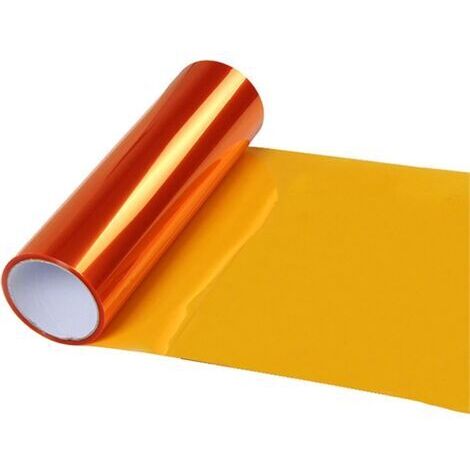 Film teinté pour voiture - Orange - Film autocollant pour phares, lampes LED, film PVC résistant à la chaleur pour lampes, phares, feux arrière autocollants,30CM×200CM
