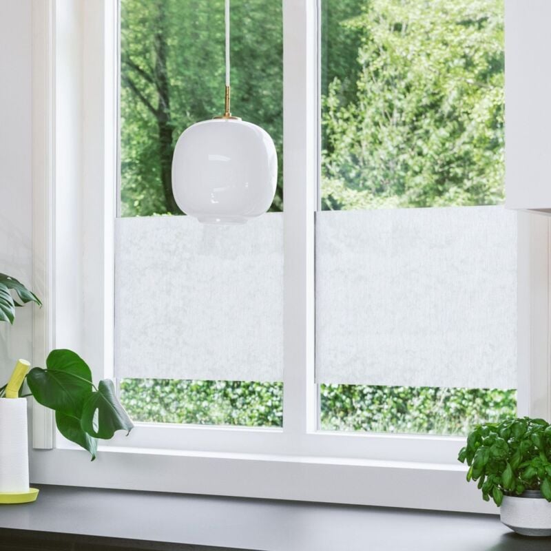 Film textile tamisant pour fenêtre - Blanc - L45 x Hcm