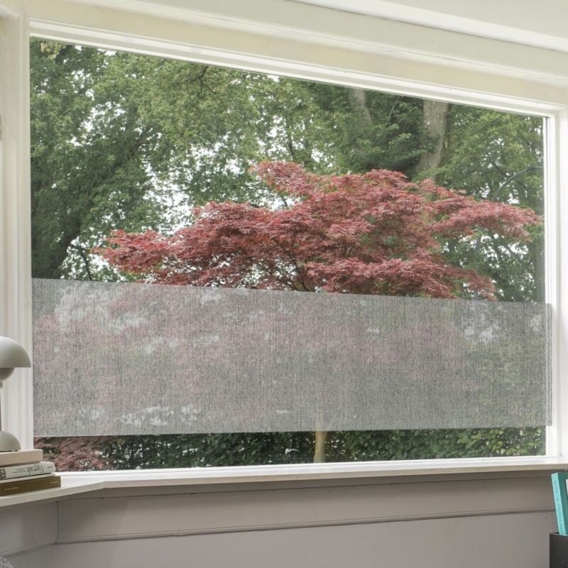 Film textile tamisant pour fenêtre - Gris anthracite - L45 x Hcm