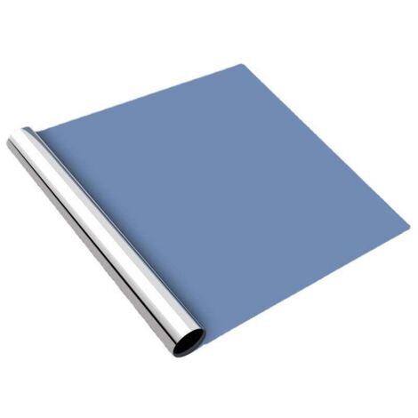 Film transparent unidirectionnel pour fenêtre, anti-éblouissement, occultant et isolant thermique, 50 cm x 2 m, argent double face.