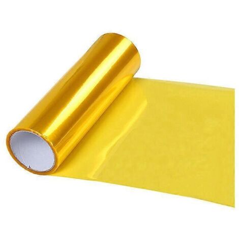 Film vinyle teinté jaune pour phares, feux arrière et antibrouillards (30 cm x 200 cm), autocollant de protection à couleur changeante.