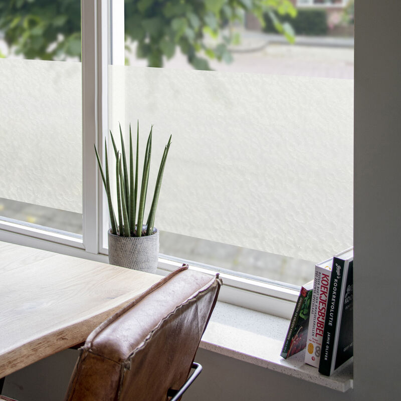 Film vitrostatique pour vitre Décoratif extra-lisse Nuage opaque 150 x 67,5cm Blanc