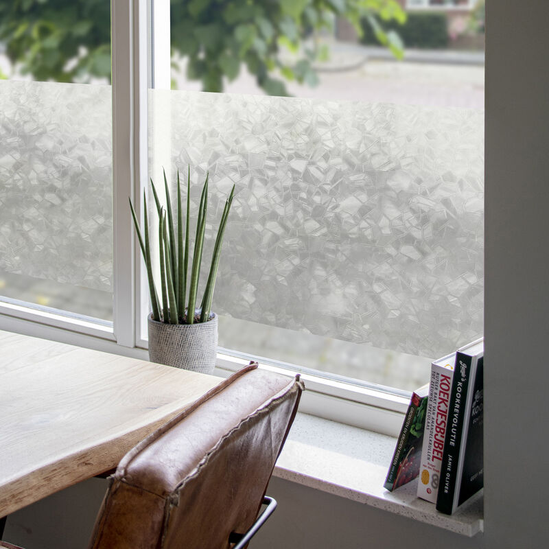 Film vitrostatique pour vitre Décoratif Mosaïque opaque 150 x 45cm Blanc