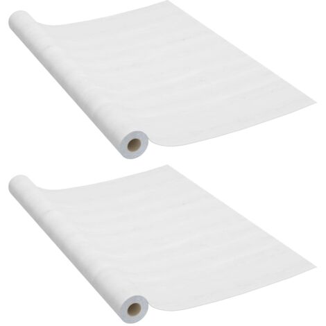 Films autoadhésifs pour portes 2 pcs Bois blanc 210x90 cm PVC CFW81515